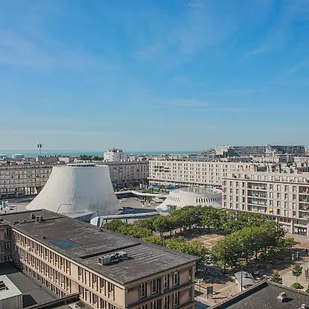 F2 Immeuble Perret Avec Vue A 180 ° Sur La - Parking Privatif - Hypercentre Appartamento Le Havre